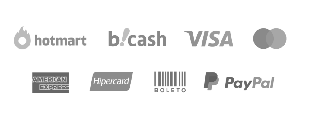 Formas de pagamento: cartão, PIX, boleto e PayPal